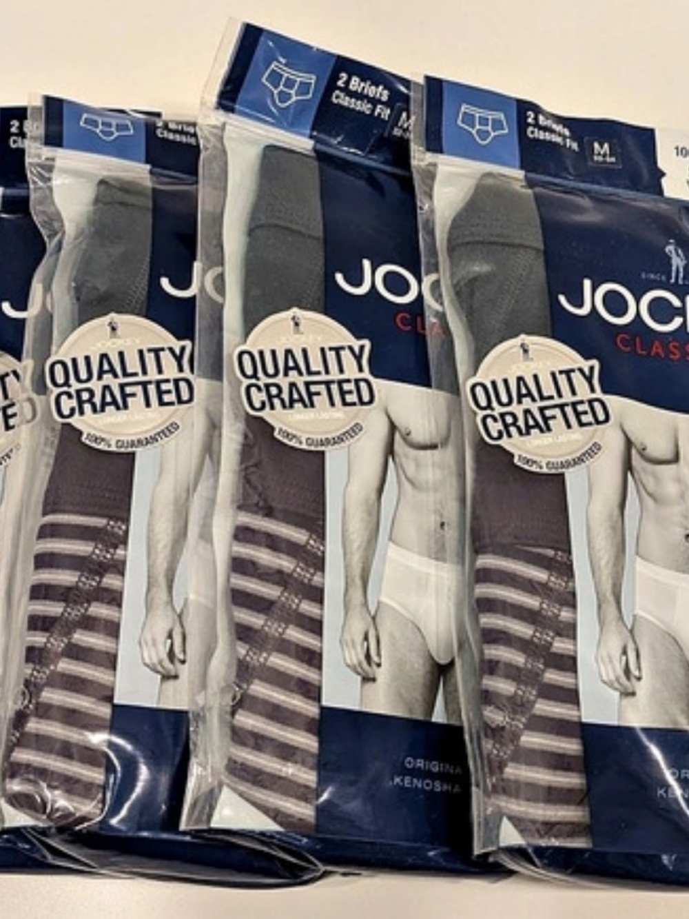 Rare! Jockey Classics 100% Cotton Low Rise Brief 2-Pack Briefs Men's Medium - 4